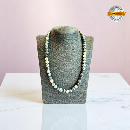 Spider Web Necklace | Spider Web Jasper Stone | Unisex