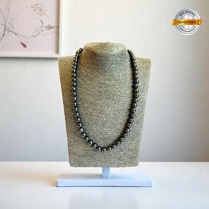 Midnight Shield Necklace | Black Obsidian Stone | Unisex