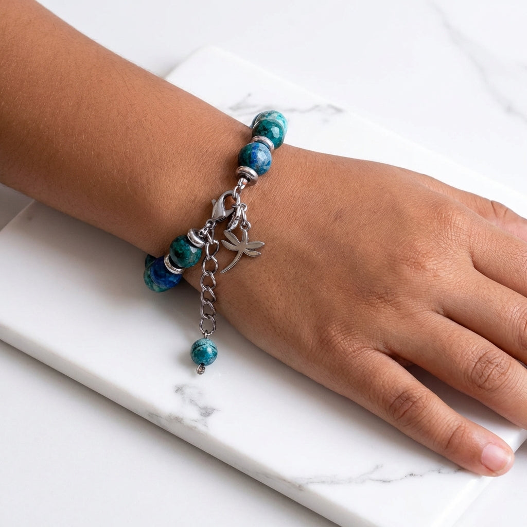 Wisdom Azurite Bracelet | Azurite - For Kids Girls | Includes: Bracelet