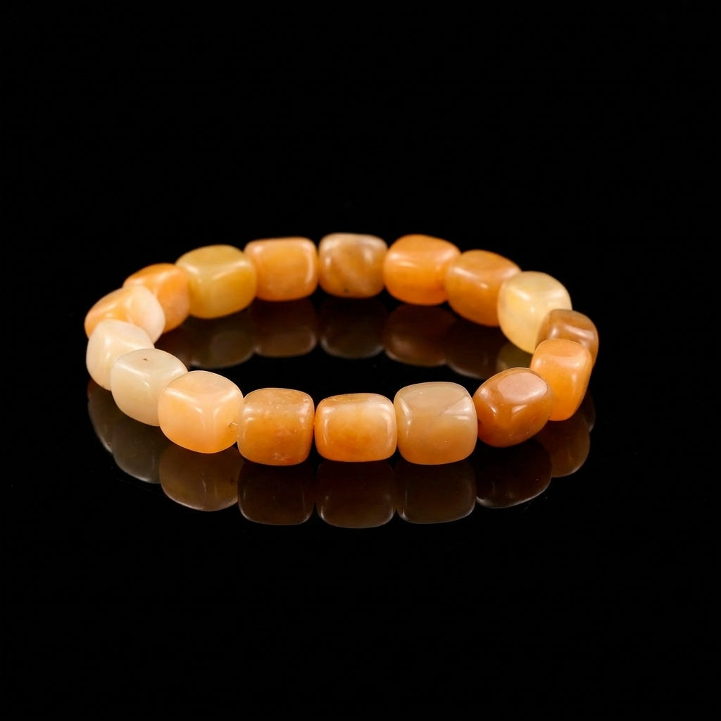 Prosperity & Joy Tumble Bracelet | Yellow Jade Stone - For Men | Includes: Bracelet