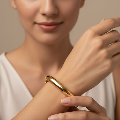 Inferno Edge Bracelet | PVD 18K Gold Plated, Stainless Steel, Water Proof - For Women | Includes: Bracelet