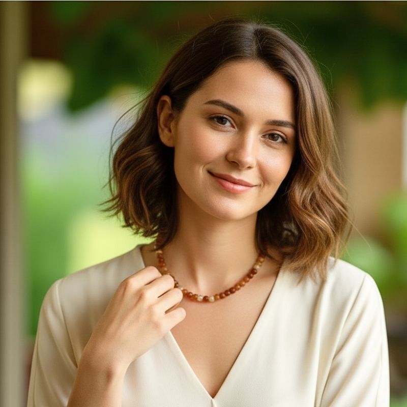 Intuition Necklace | Peach Moonstone - For Women | Includes: Necklace