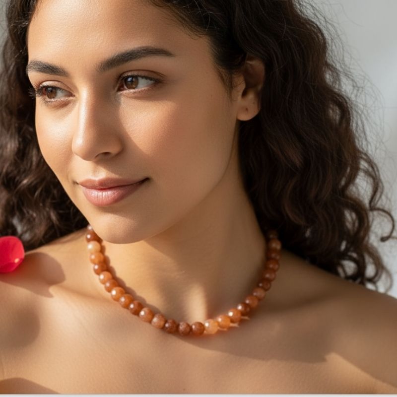 Intuition Necklace | Peach Moonstone - For Women | Includes: Necklace