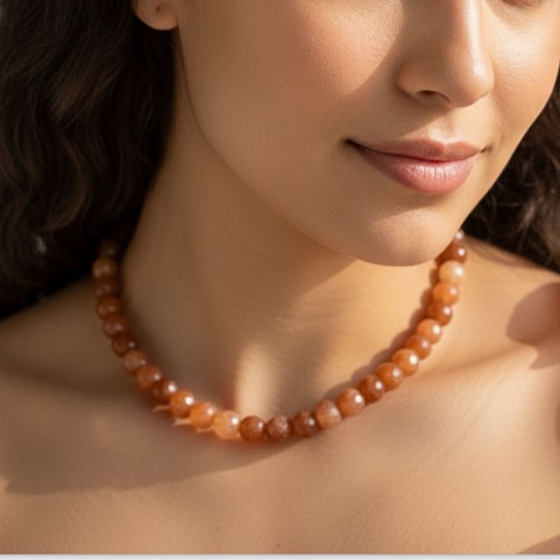 Intuition Necklace | Peach Moonstone - For Women | Includes: Necklace
