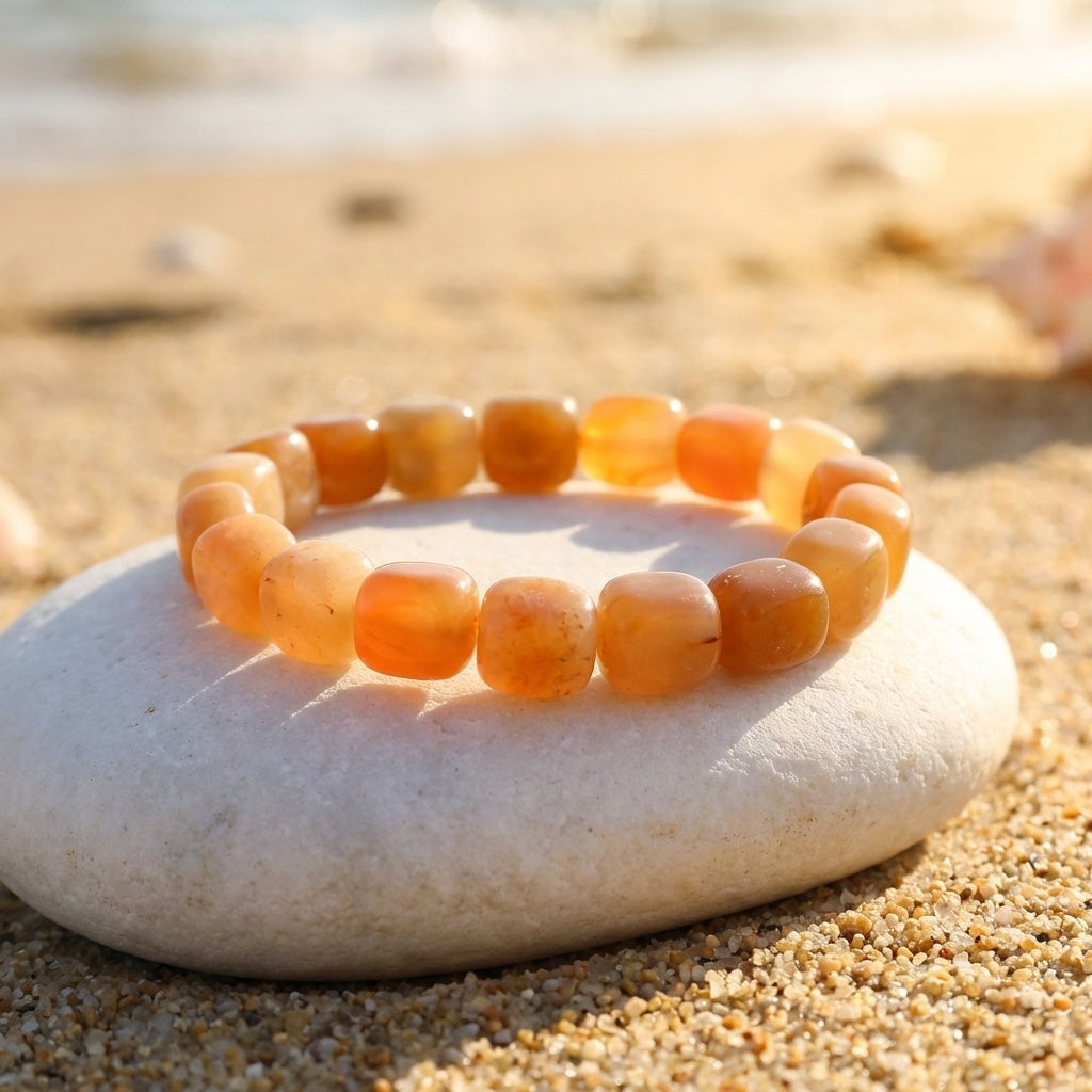Prosperity & Joy Tumble Bracelet | Yellow Jade Stone - For Men | Includes: Bracelet