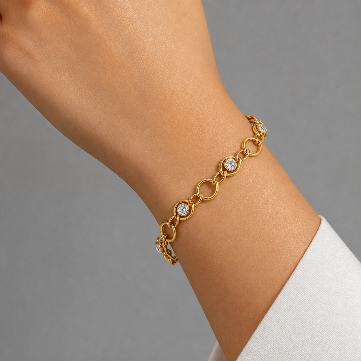 Radiance CLEAR ACCENT LINK Bracelet | Gold-Tone - For Women | Includes: Bracelet
