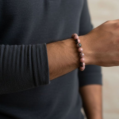 Love Bracelet | Rhodonite - For Unisex | Includes: Bracelet