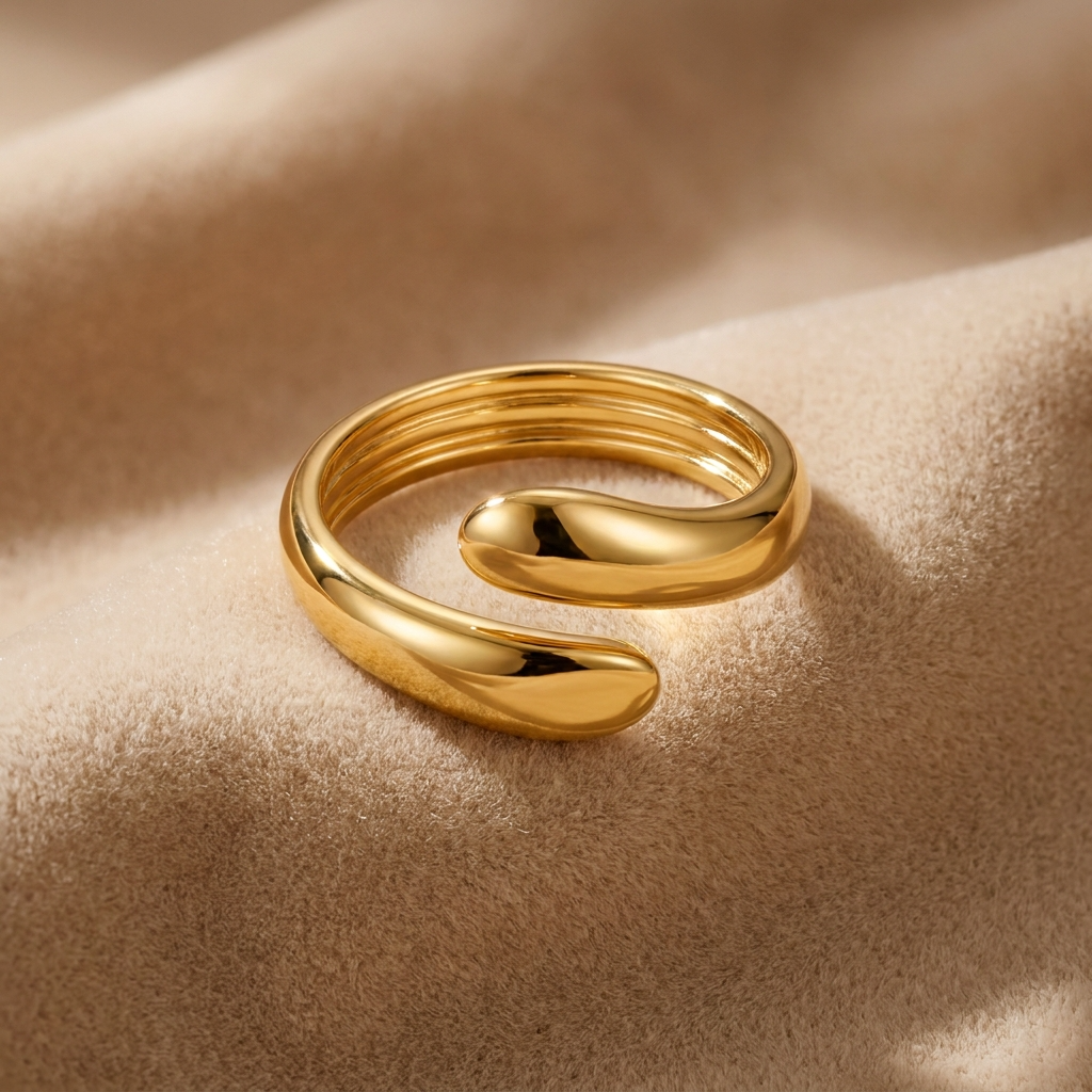 Trendy Embrace Flexi Size Ring | 18K PVD Gold Plated- For Women | Includes: Ring