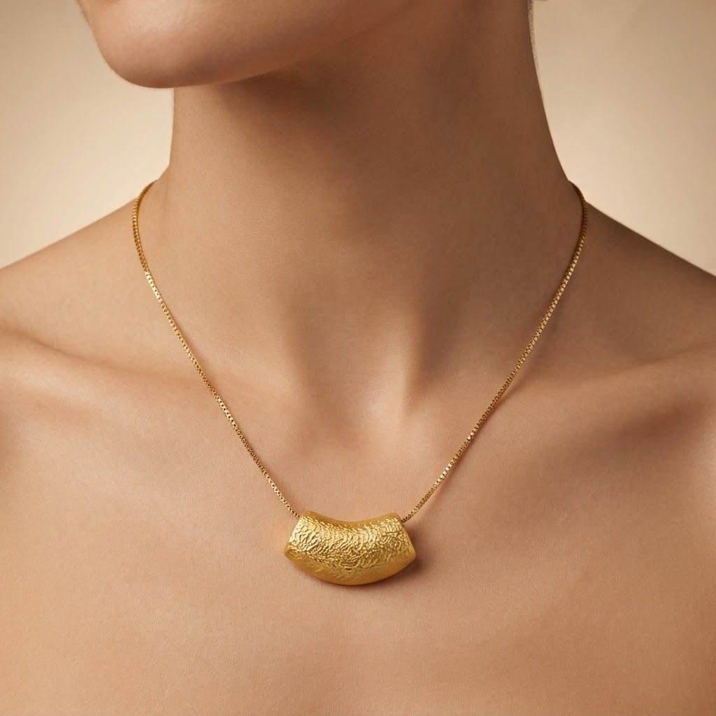 Terra TEXTURED ARC Necklace | Gold-Tone - For Women | Includes: Necklace