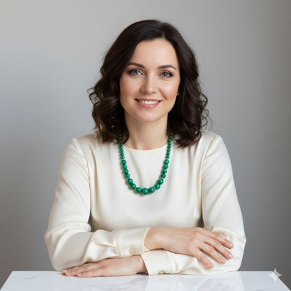 Nature’s Grace Necklace | Malachite Jade Stone - For Women | Includes: Necklace