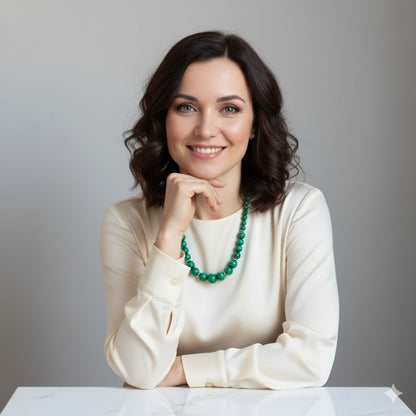 Nature’s Grace Necklace | Malachite Jade Stone - For Women | Includes: Necklace