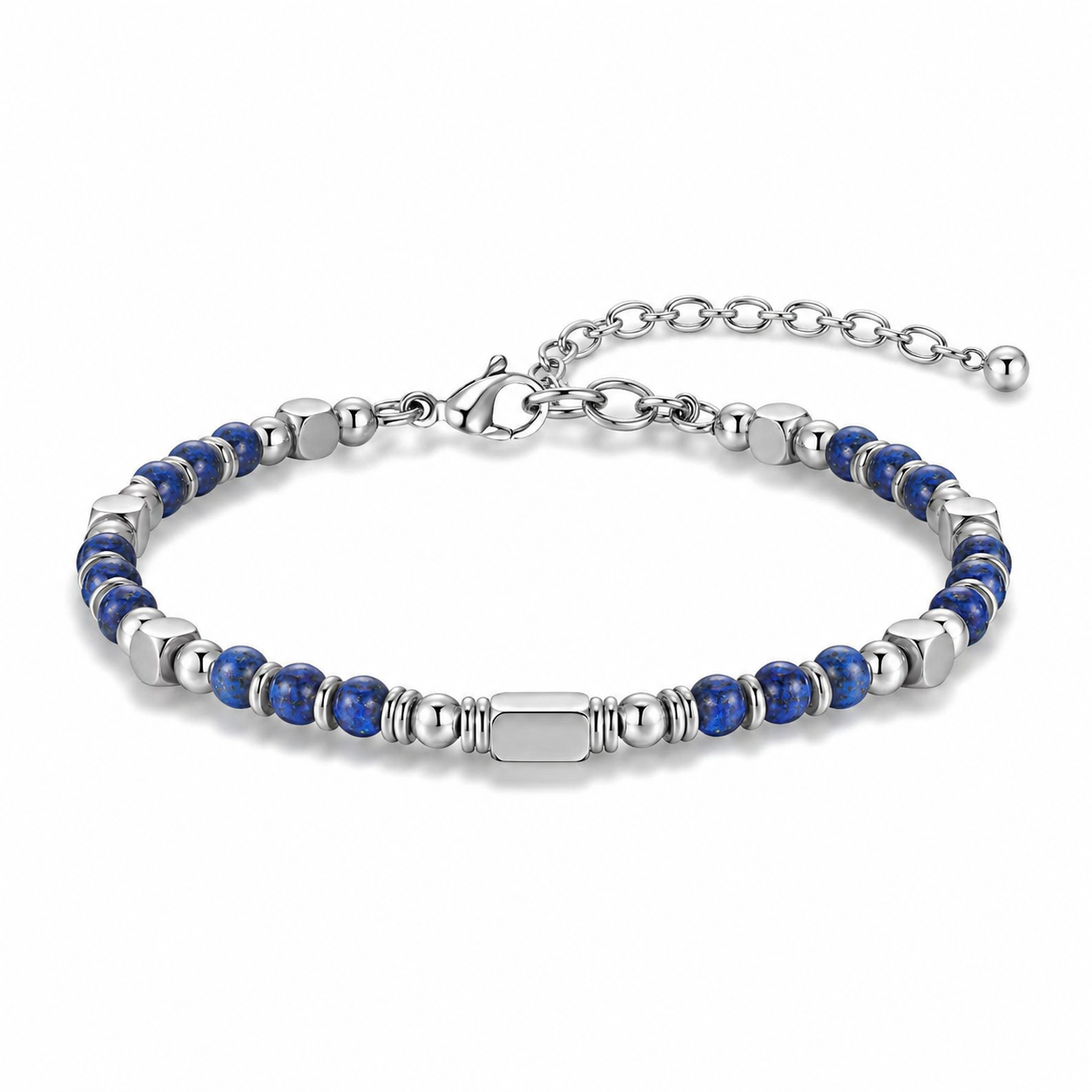 Ultra Rich Lapis Lazuli Stone Flexi Bracelet | TITANIUM Steel- For Men | Includes: Bracelet