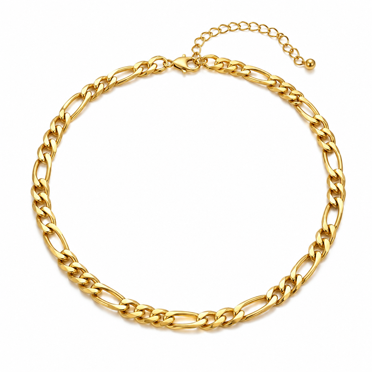 Statement BOLD FIGARO Necklace | Gold-Tone - For Women | Includes: Necklace