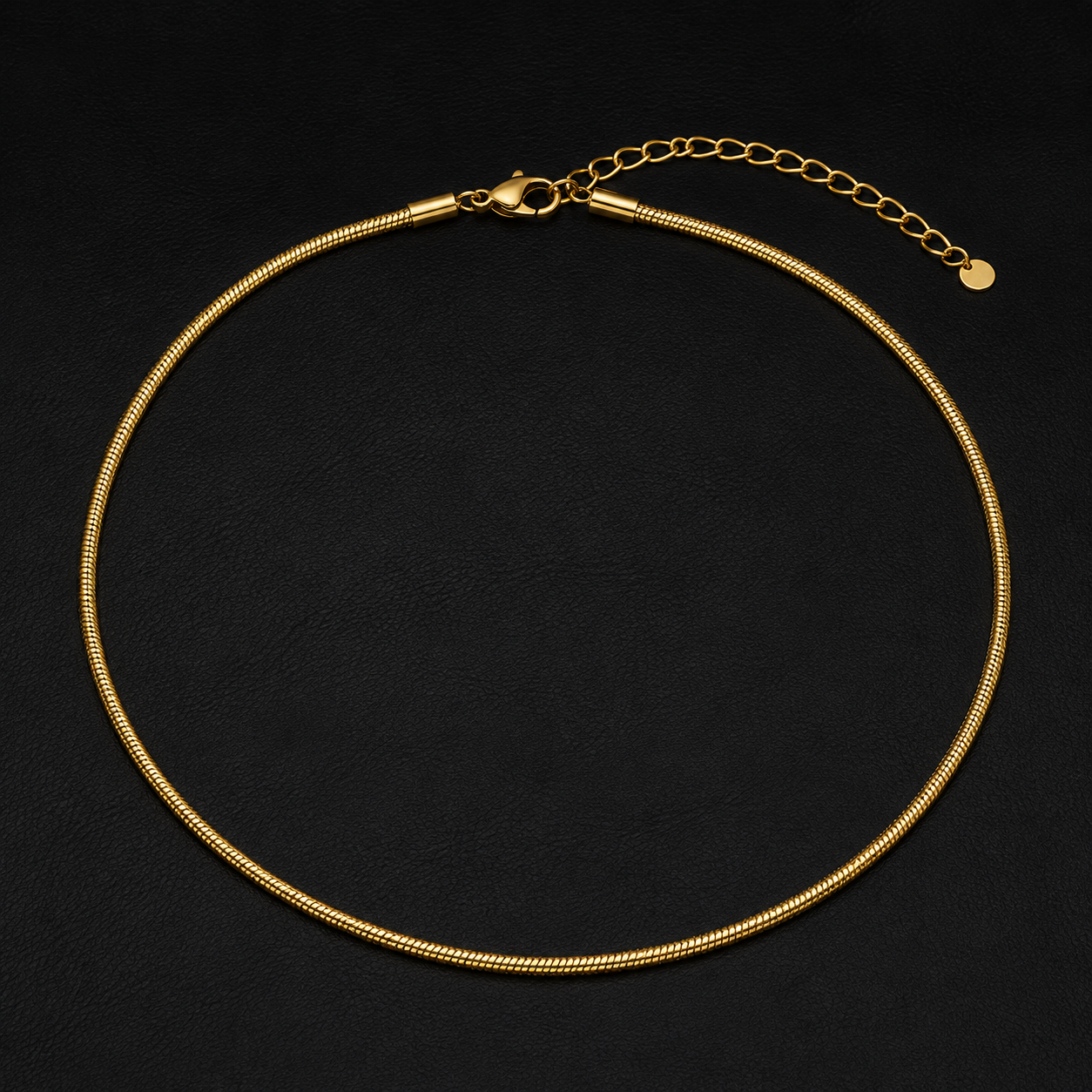 Golden Brazillian Snake Steel Chain | 18K PVD Gold Plated- For Men| Includes: Necklace
