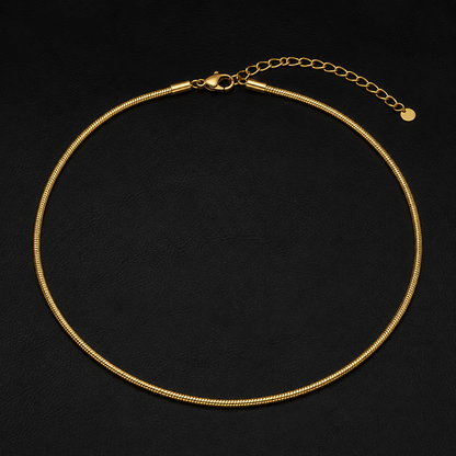 Golden Brazillian Snake Steel Chain | 18K PVD Gold Plated- For Men| Includes: Necklace