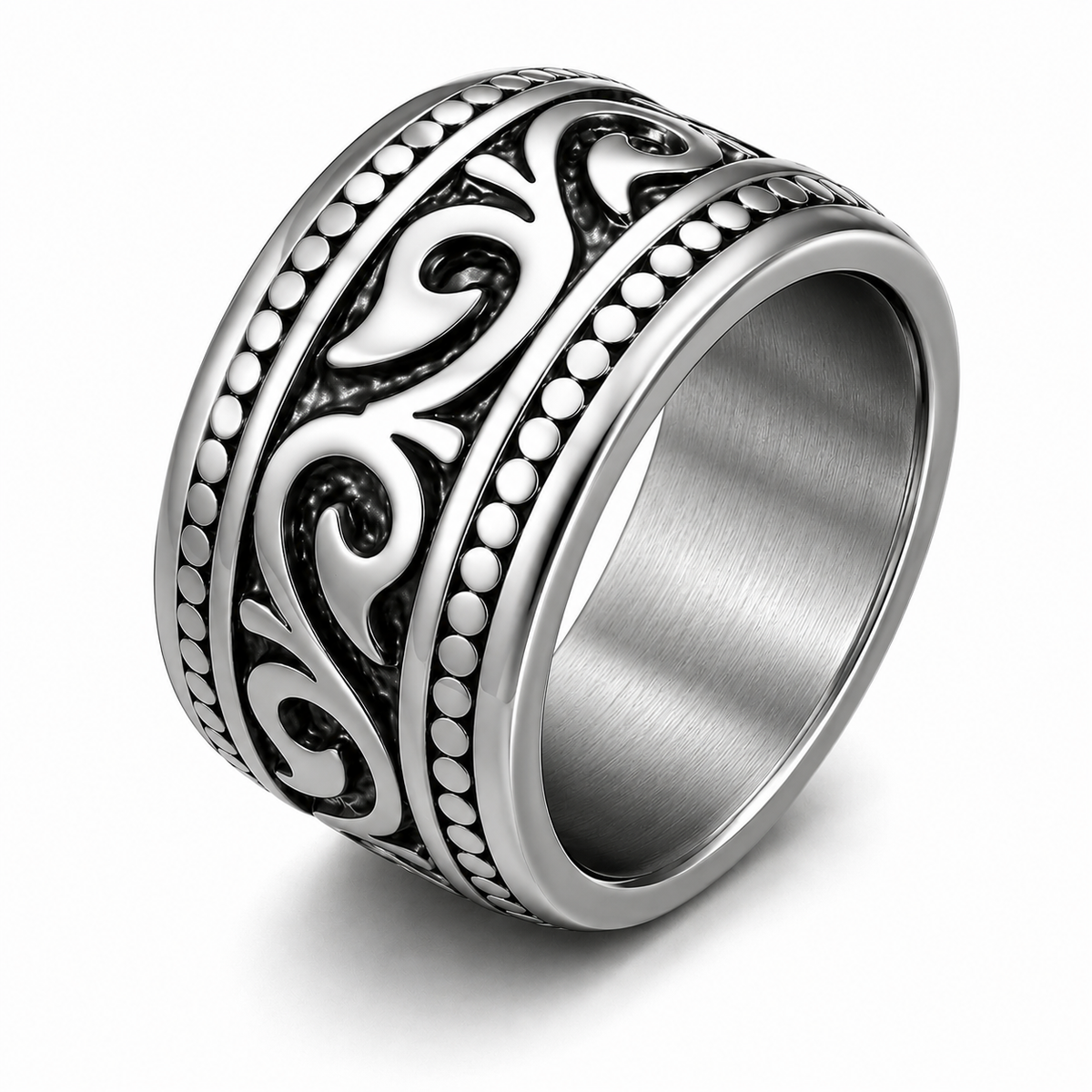 Heritage Designer Titanium Steel Ring | PVD Plated– For Men | Includes: Ring