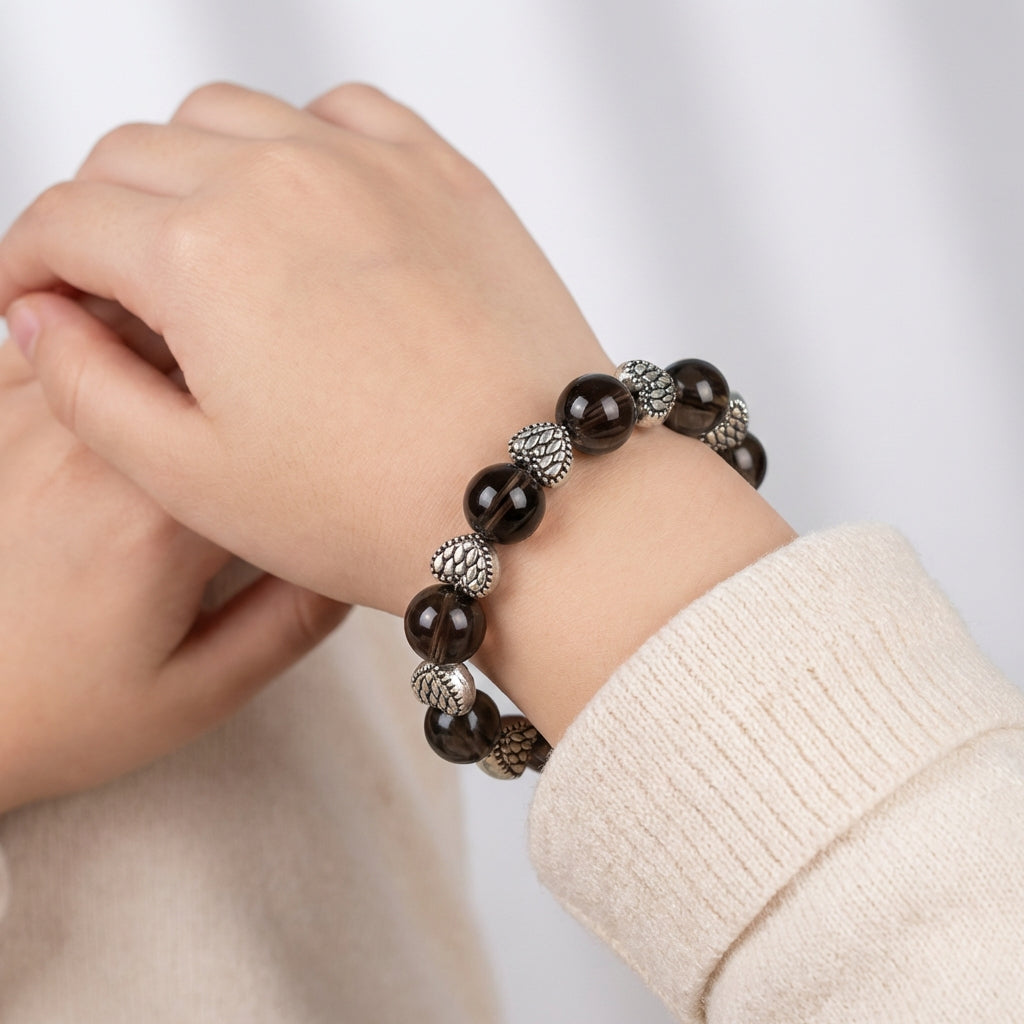 Dreamy Smokey Bracelet | Smokey Quartz - For Kids Girls | Includes: Bracelet