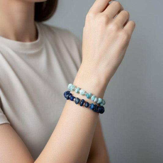 Ocean Serenity | Amazonite & Blue Aventurine - For Women | Includes: Bracelets (set of 2)