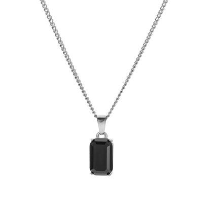 Obsidian Dainty Necklace | Stainless Steel - For Women | Includes: Necklace