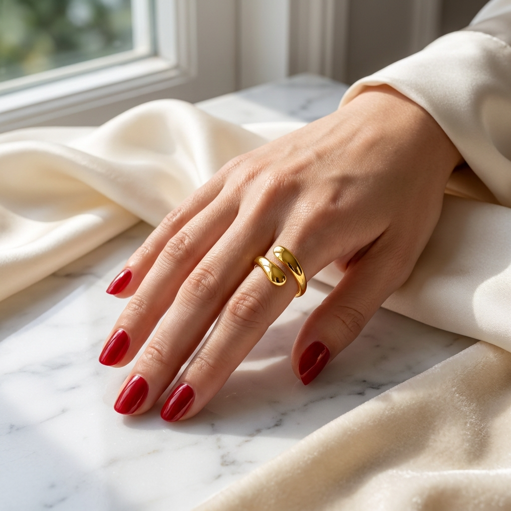 Trendy Embrace Flexi Size Ring | 18K PVD Gold Plated- For Women | Includes: Ring