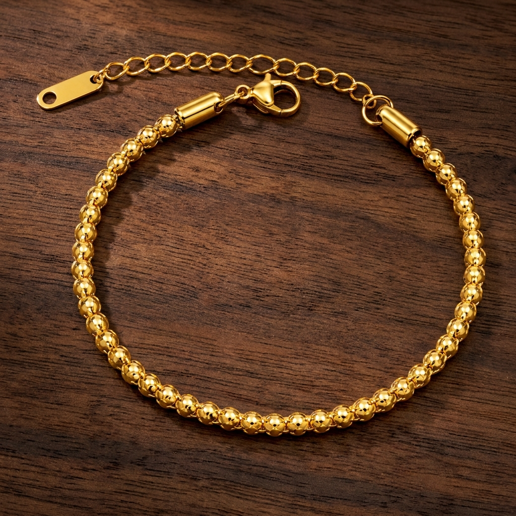 Gleam FACETED BEAD Bracelet | Gold-Tone - For Women | Includes: Bracelet