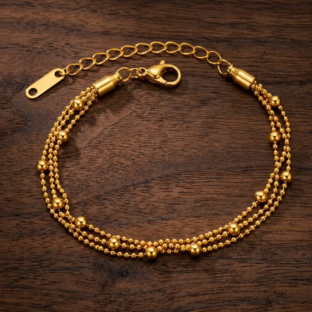 Dewdrop LAYERED BEAD Bracelet | Gold-Tone - For Women | Includes: Bracelet