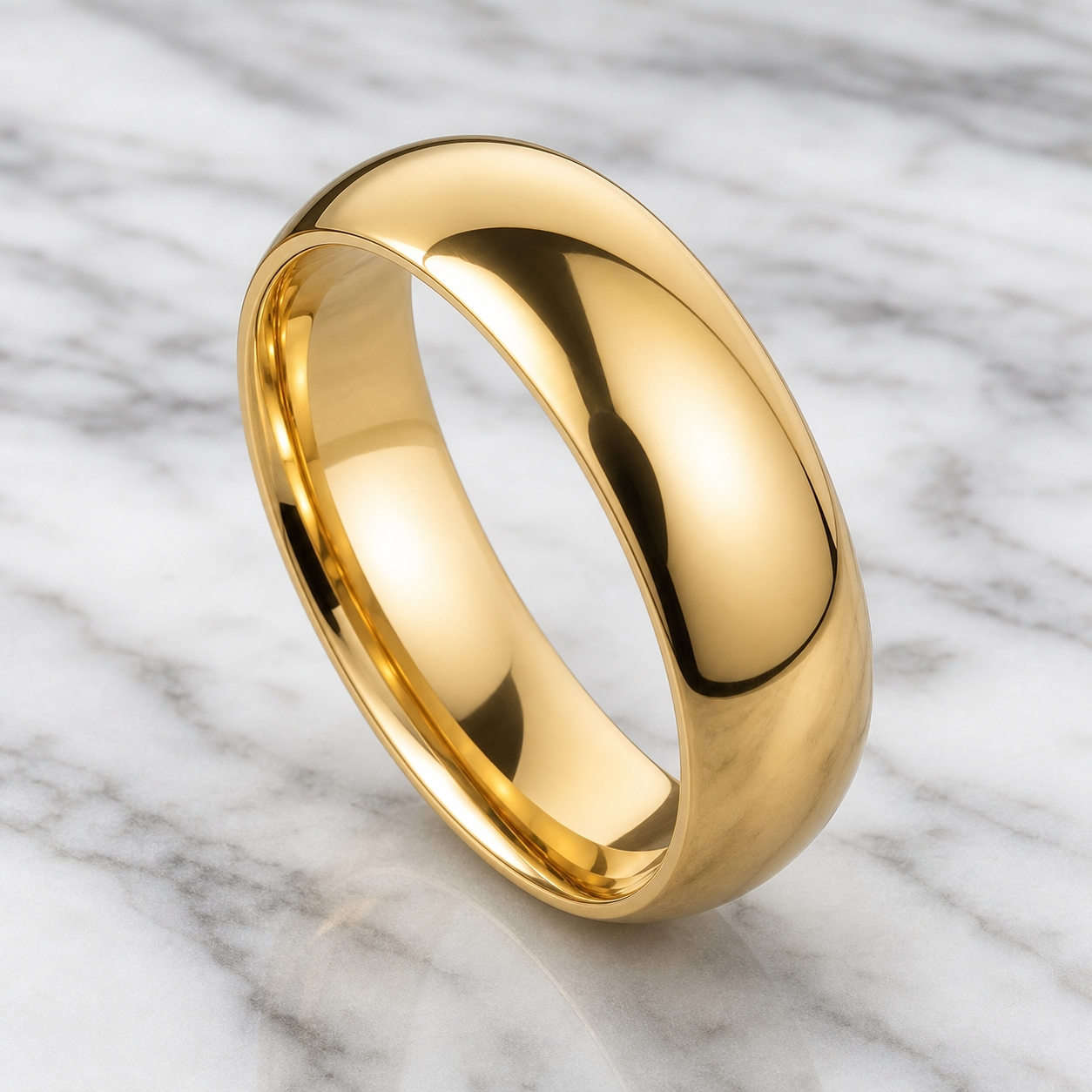 Everyday Ring with REAL GOLD Wide Finish | 18K PVD Gold Plated– For Women l Includes: Ring