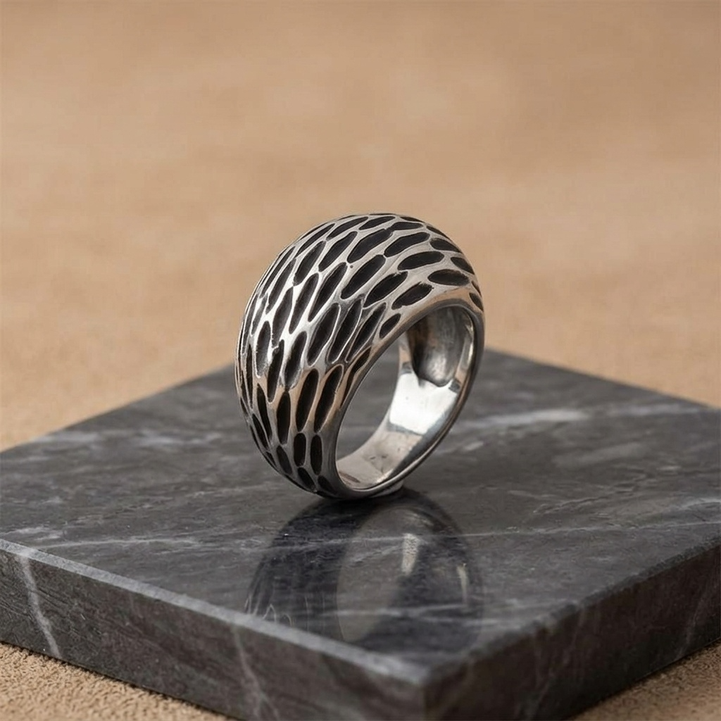 Midnight Vortex Statement Ring | Titanium Steel Ring  | Includes: Ring