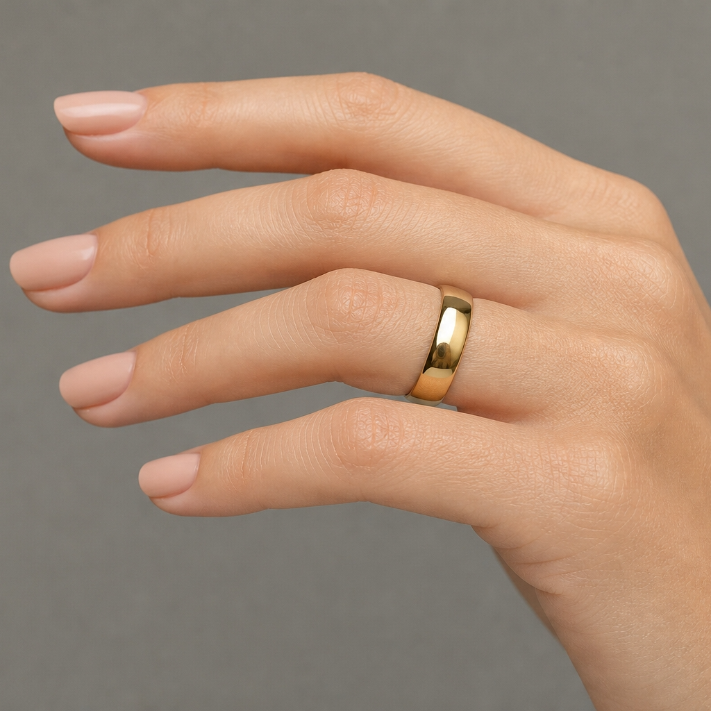 Everyday Ring with REAL GOLD Wide Finish | 18K PVD Gold Plated– For Women l Includes: Ring