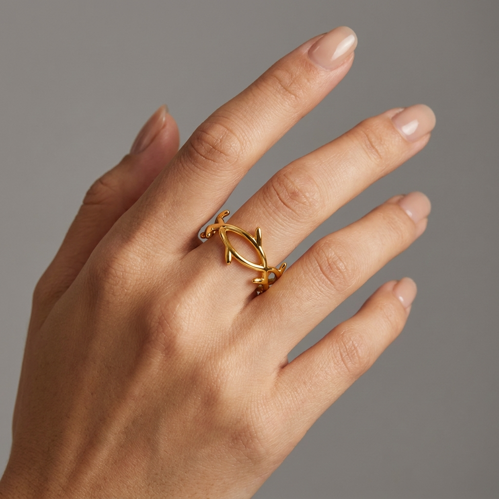 Trendy Tree Twist Flexi Size Ring | 18K PVD Gold Plated- For Women | Includes: Ring