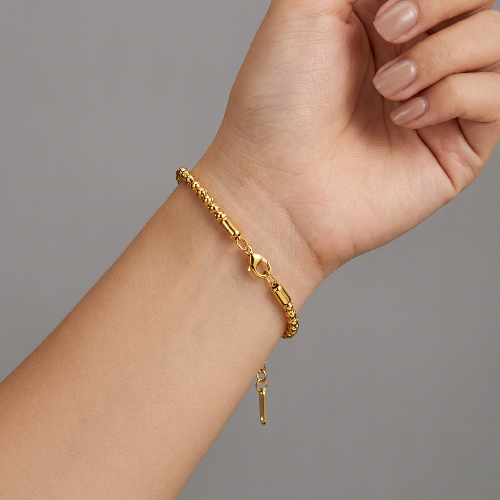 Gleam FACETED BEAD Bracelet | Gold-Tone - For Women | Includes: Bracelet