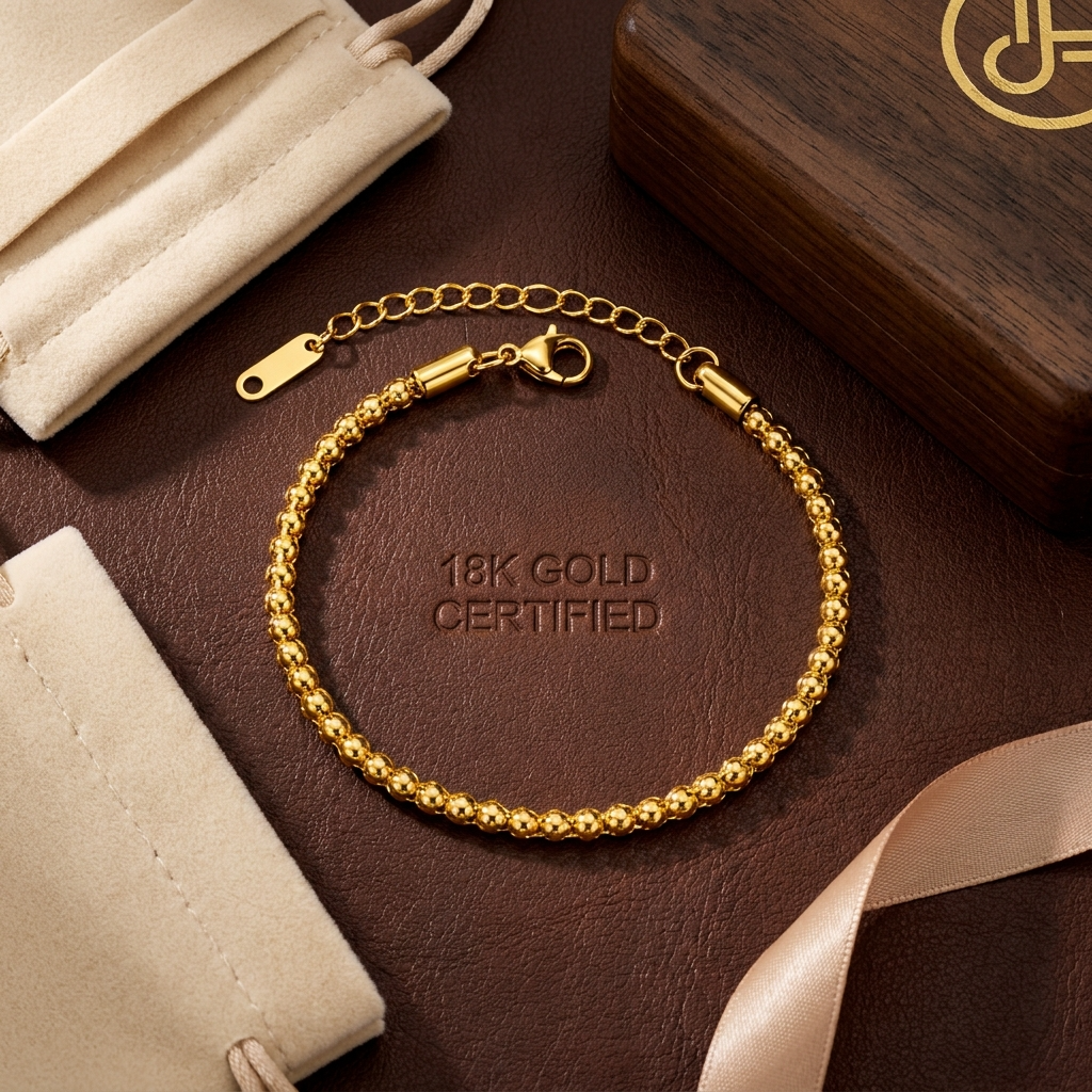 Gleam FACETED BEAD Bracelet | Gold-Tone - For Women | Includes: Bracelet
