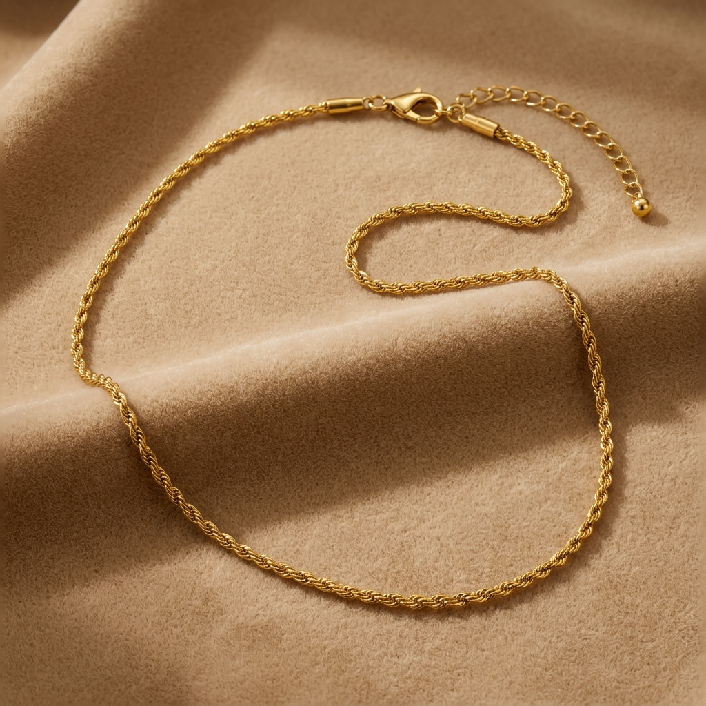 Whisper Fine ROPE CHAIN Necklace | Gold-Tone - For Women | Includes: Necklace