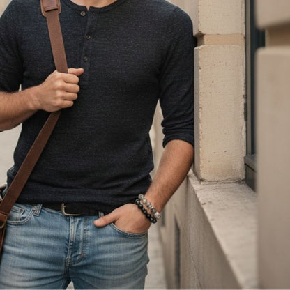 Protective Bracelet Set | Black Obsidian & Rutile - For Unisex | Includes: Bracelets (Set of 2)