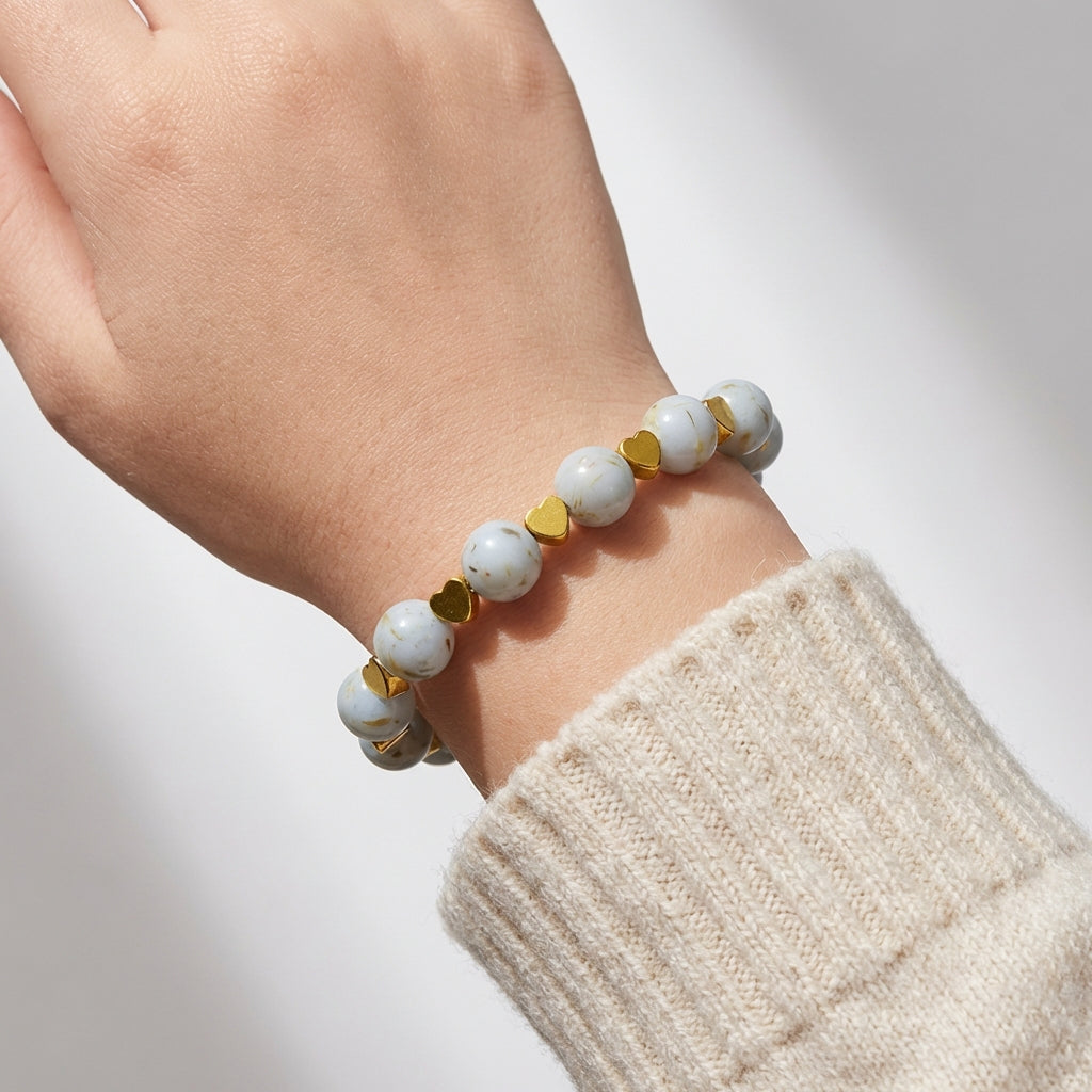 Pearl Glow Bracelet | Mother of Pearl - For Kids Girls | Includes: Bracelet