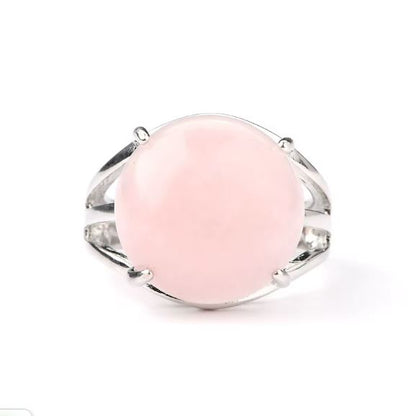 Love Bezel Ring Flexi Size | Rose Quartz – For Men | Includes: Ring