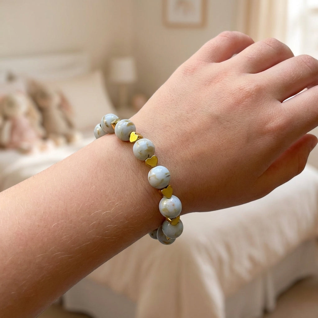 Pearl Glow Bracelet | Mother of Pearl - For Kids Girls | Includes: Bracelet