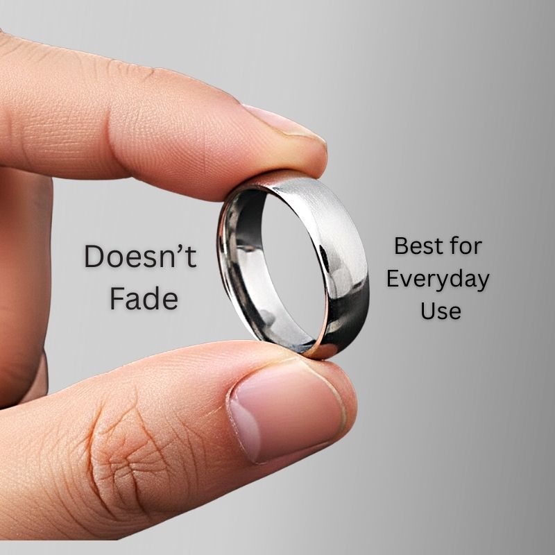 Everyday Ring with REAL STEEL Finish | Stainless Steel– For Men | Includes: Ring