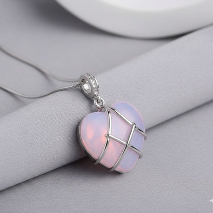 Rose Heart Necklace | Stainless Steel- For Women | Includes: Necklace