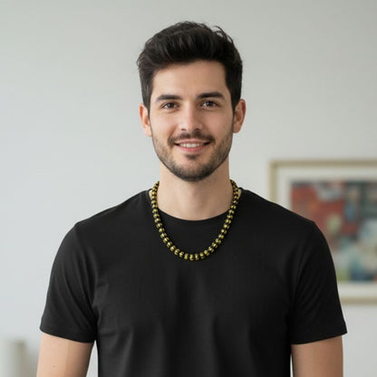 Sacred Shadow Necklace | Black Om Mani Stone | Unisex
