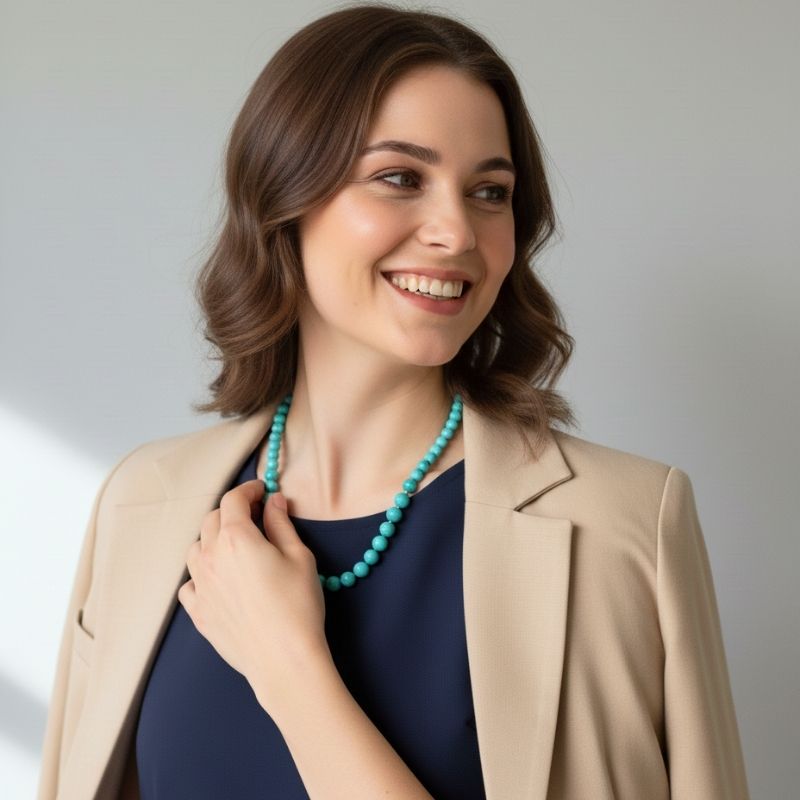 Sky Spirit Necklace | Turquoise Magnesite Stone - For Women | Includes: Necklace