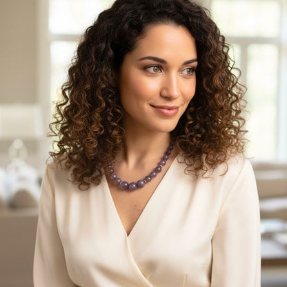 Spiritual Grace Necklace | Amethyst Stone - For Women | Includes: Necklace