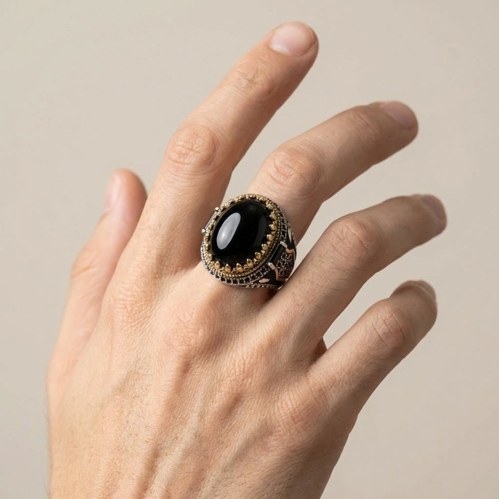 Royal Mystic Zircon Ring | Premium Alloy– For Men | Includes: Ring