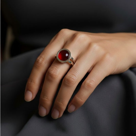 Strength Adjustable Ring | Red Onyx - For Unisex | Includes: Ring
