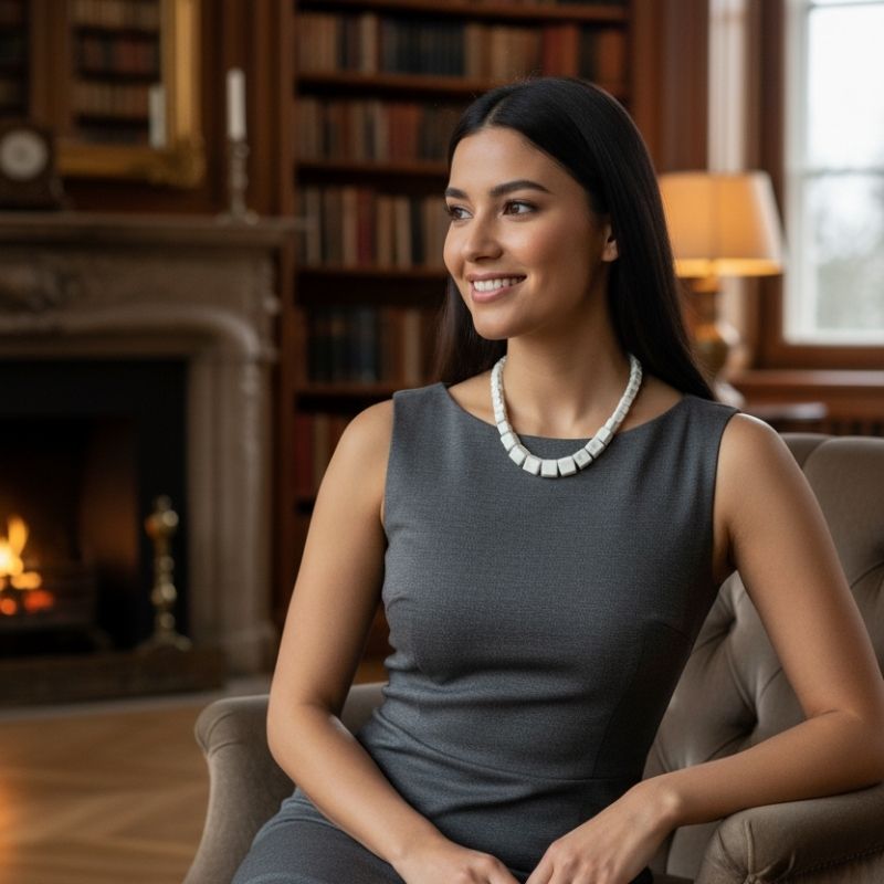 Tranquil Essence Necklace | White Howlite Stone - For Women | Includes: Necklace