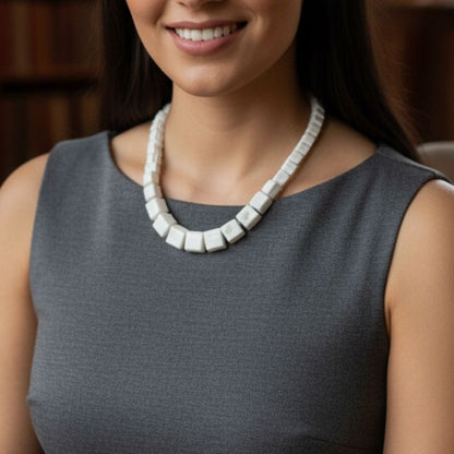 Tranquil Essence Necklace | White Howlite Stone - For Women | Includes: Necklace