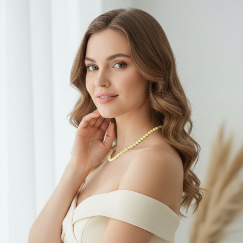 Vitality Necklace | Yellow Calcite - For Women | Includes: Necklace