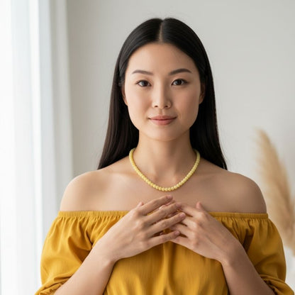 Vitality Necklace | Yellow Calcite - For Women | Includes: Necklace
