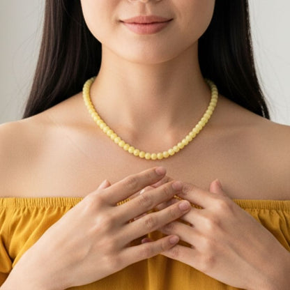 Vitality Necklace | Yellow Calcite - For Women | Includes: Necklace