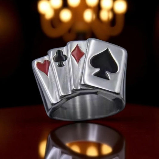 Fortune Cards Ring | Premium Alloy - For Men | Includes: Ring